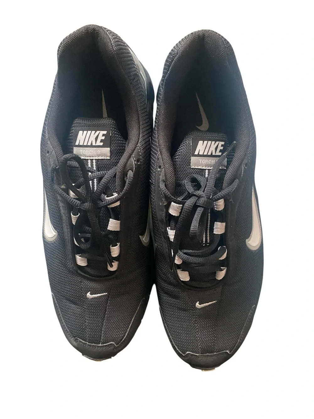 Nike Men’s Black with White Air Max Torch 3 Running Shoes 14